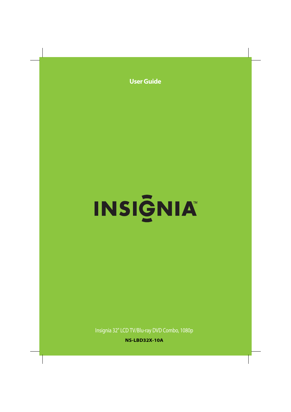 Insignia NS-LBD32X-10A User Manual | 64 pages