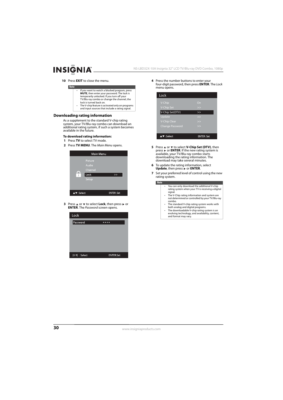 Downloading rating information | Insignia NS-LBD32X-10A User Manual | Page 34 / 64