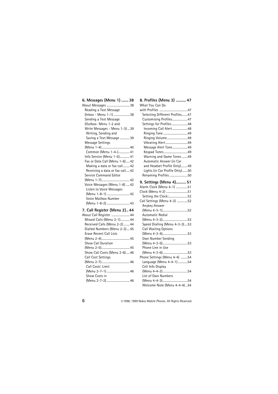 Nokia 6150 User Manual | Page 6 / 84