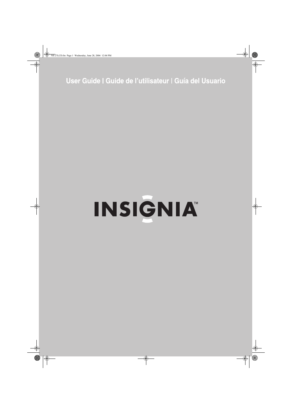Insignia NS-27LCD User Manual | 70 pages
