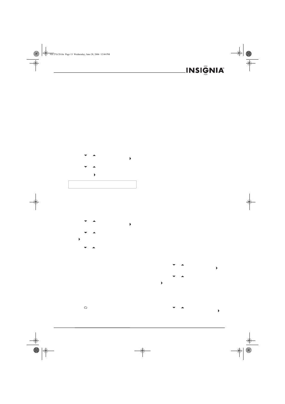 Insignia NS-27LCD User Manual | Page 13 / 70