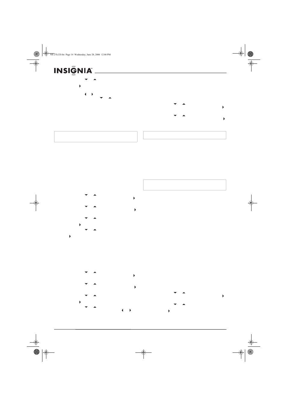 Insignia NS-27LCD User Manual | Page 14 / 70
