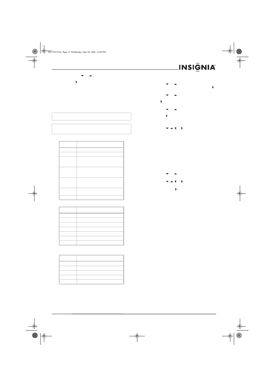 Insignia NS-27LCD User Manual | Page 15 / 70