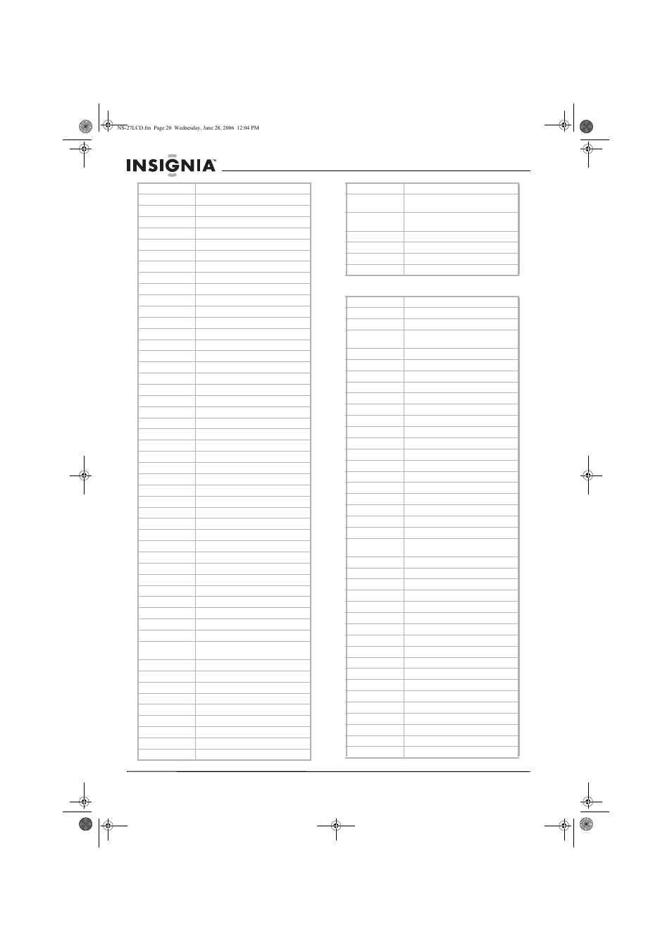 Insignia NS-27LCD User Manual | Page 20 / 70