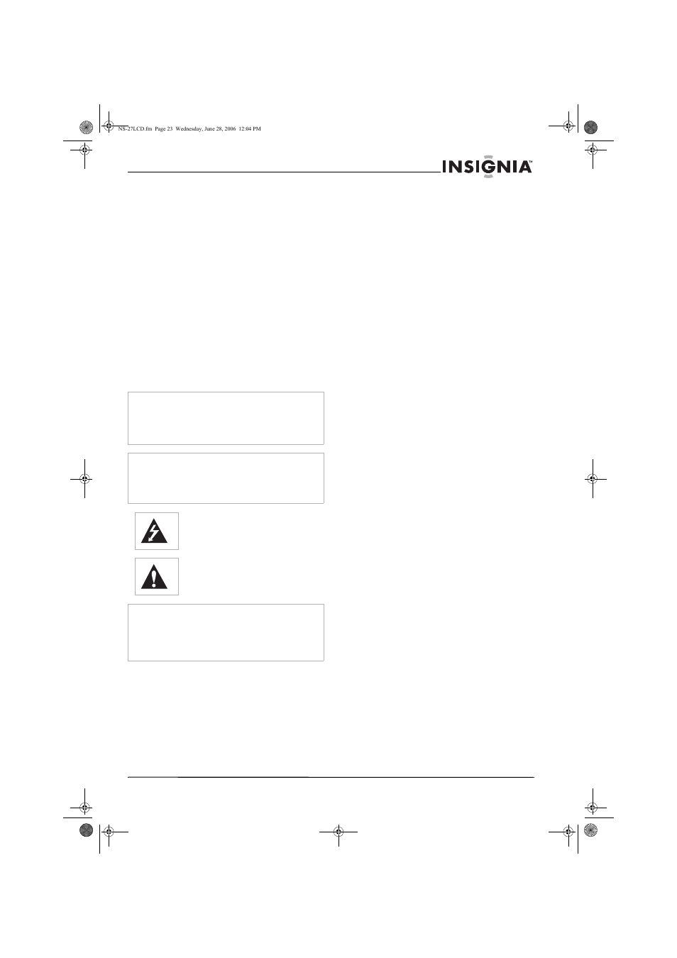 Insignia NS-27LCD User Manual | Page 23 / 70