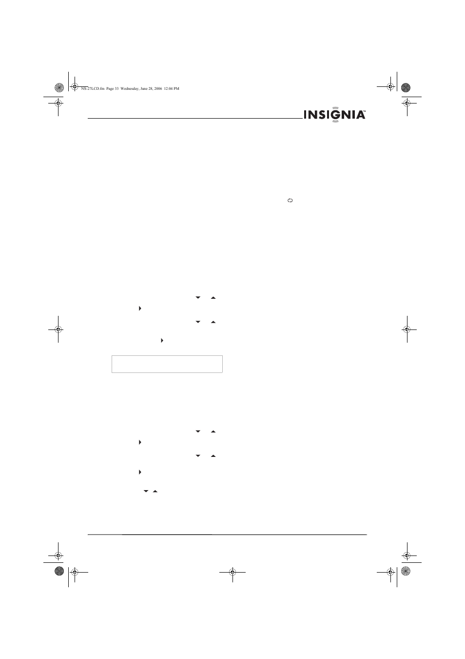 Insignia NS-27LCD User Manual | Page 33 / 70