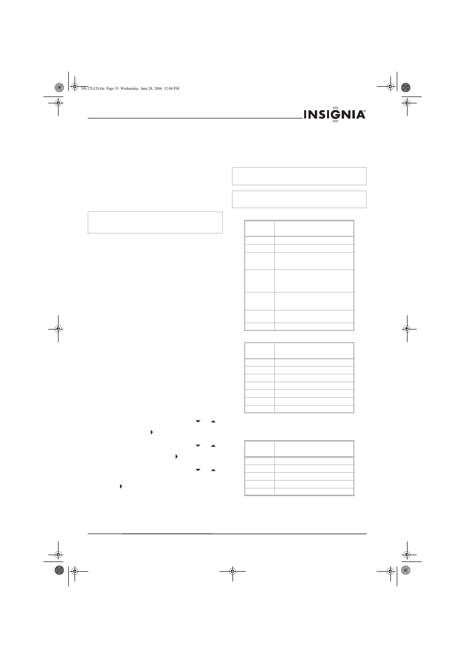 Insignia NS-27LCD User Manual | Page 35 / 70