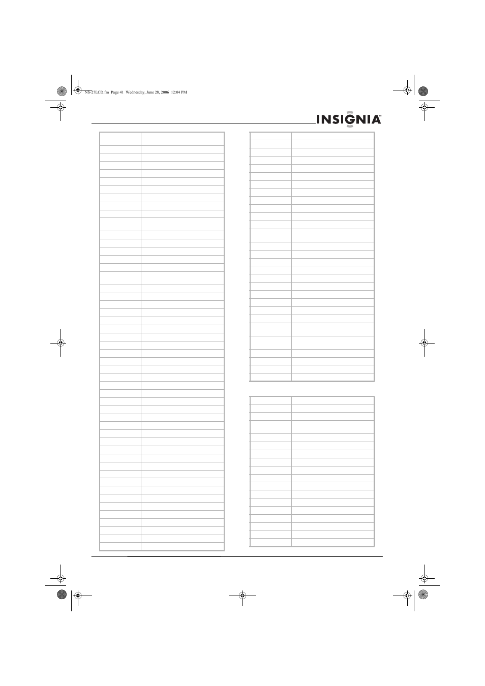 Insignia NS-27LCD User Manual | Page 41 / 70