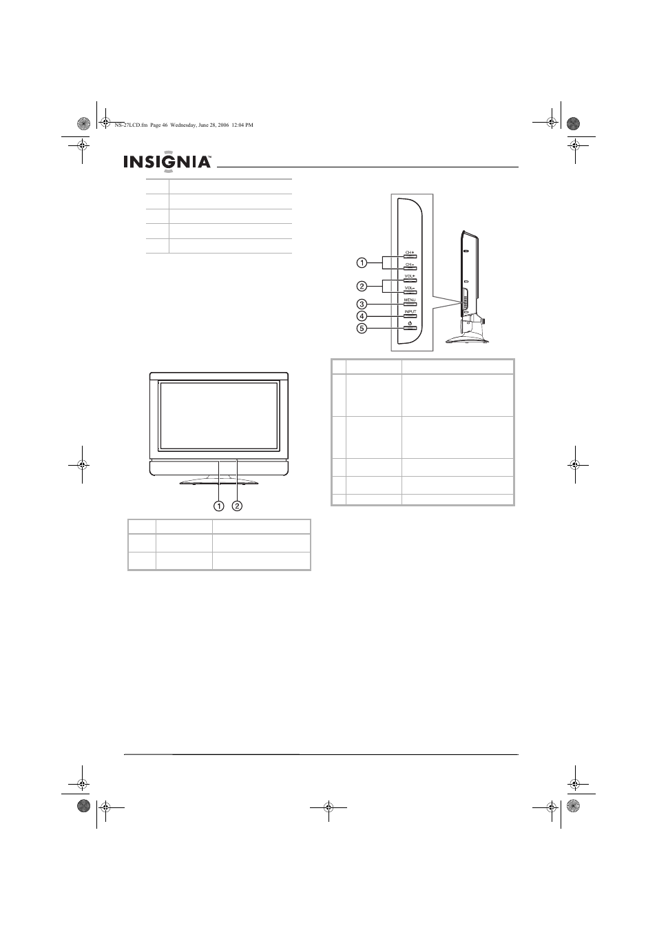Características | Insignia NS-27LCD User Manual | Page 46 / 70