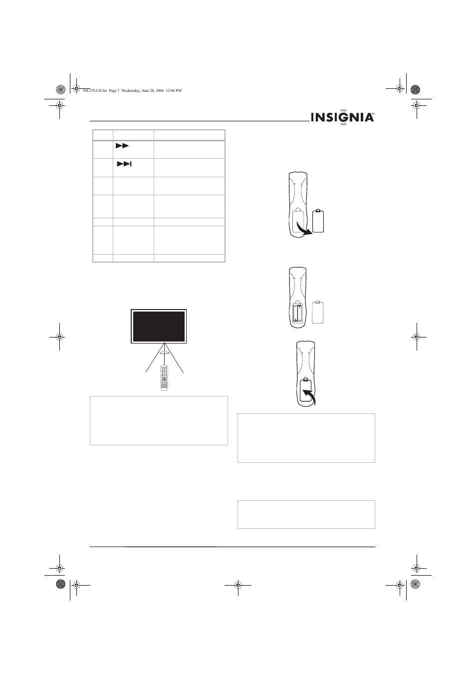 Setting up your tv | Insignia NS-27LCD User Manual | Page 7 / 70
