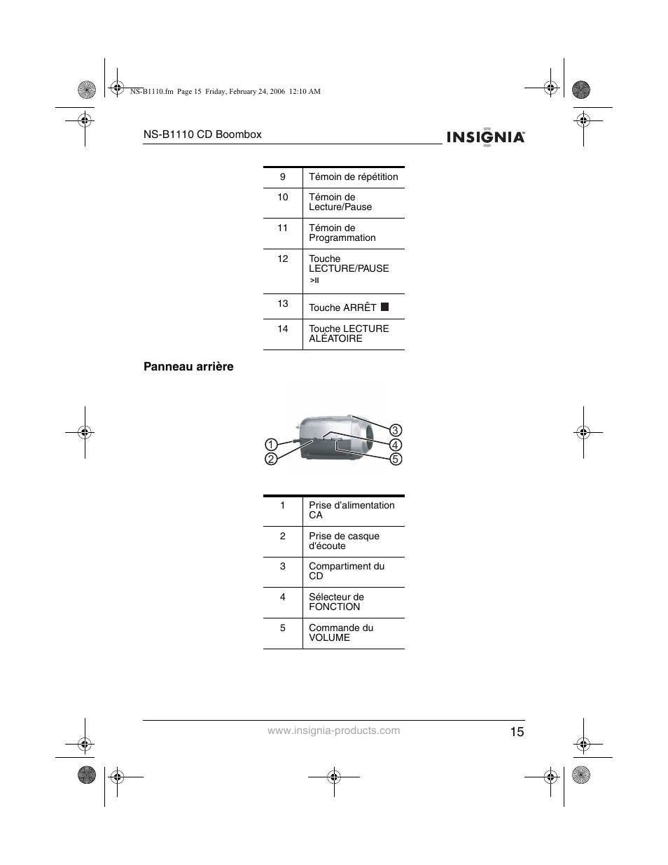 Insignia NS-B1110 User Manual | Page 17 / 44