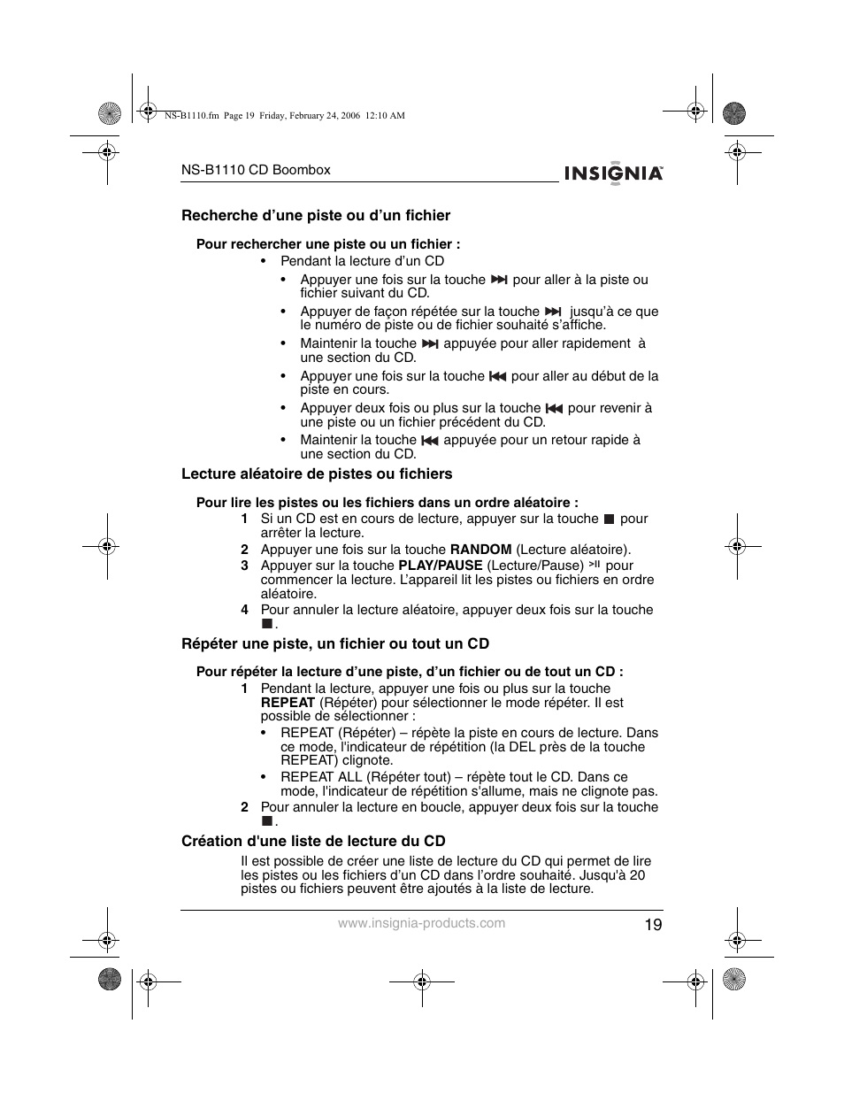 Insignia NS-B1110 User Manual | Page 21 / 44