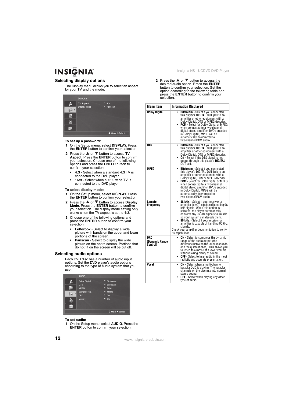 Insignia NS-1UCDVD User Manual | Page 12 / 62