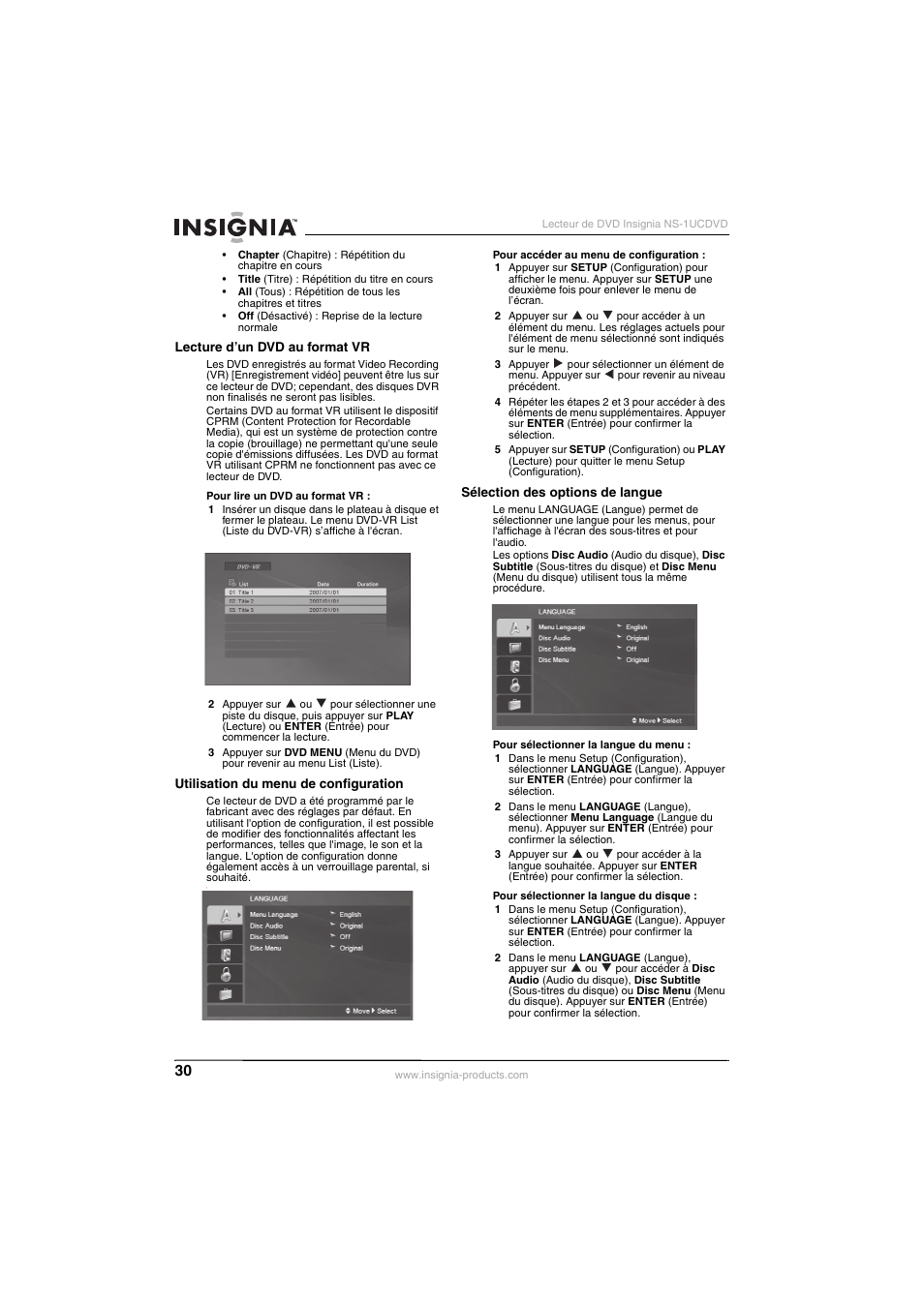 Insignia NS-1UCDVD User Manual | Page 30 / 62