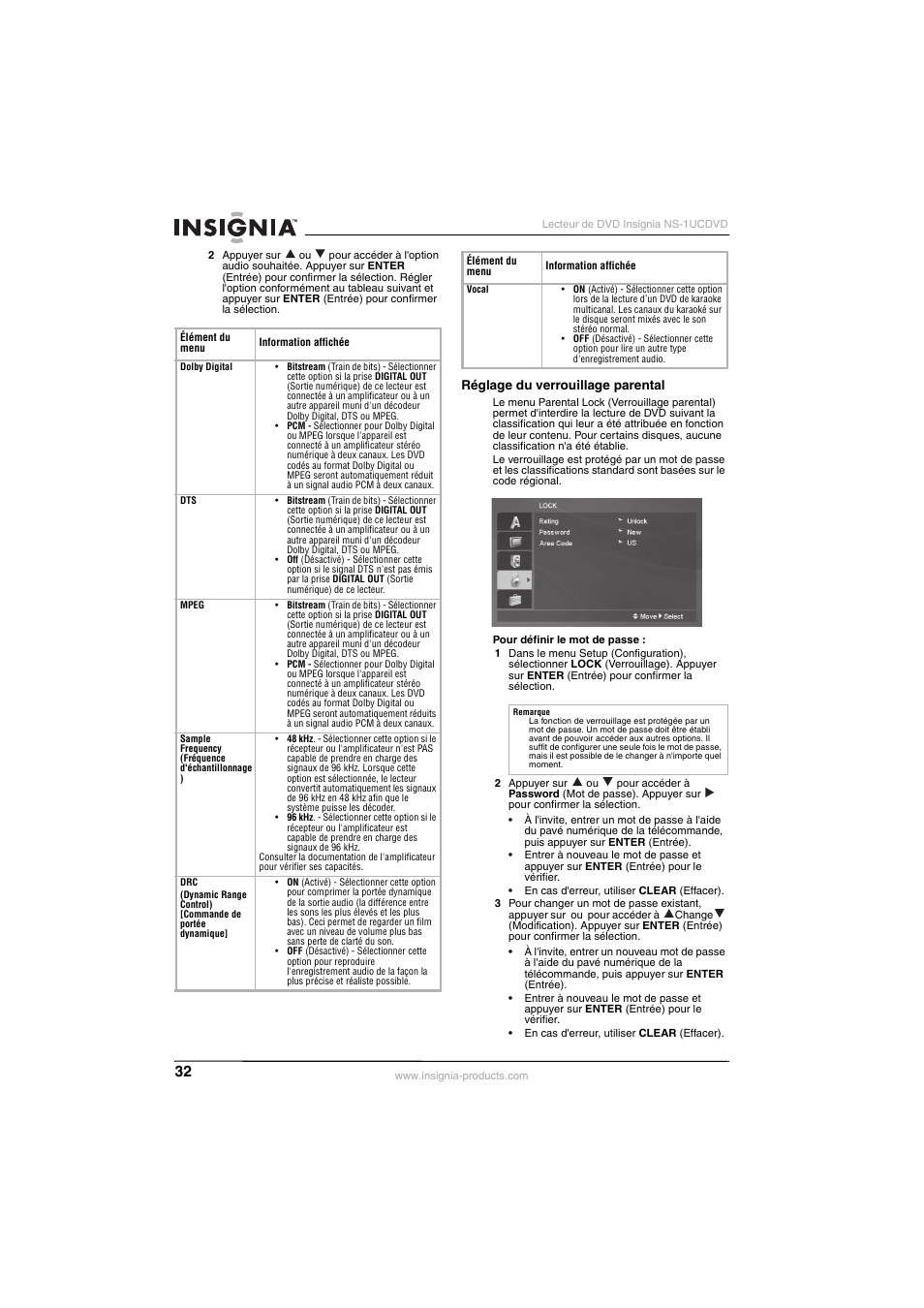 Insignia NS-1UCDVD User Manual | Page 32 / 62