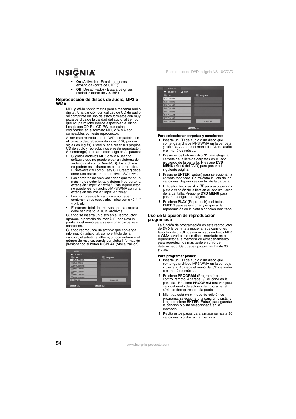 Insignia NS-1UCDVD User Manual | Page 54 / 62
