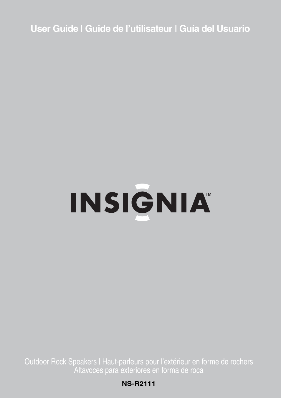 Insignia Simulated Rock Outdoor Speakers NS-R2111 User Manual | 12 pages
