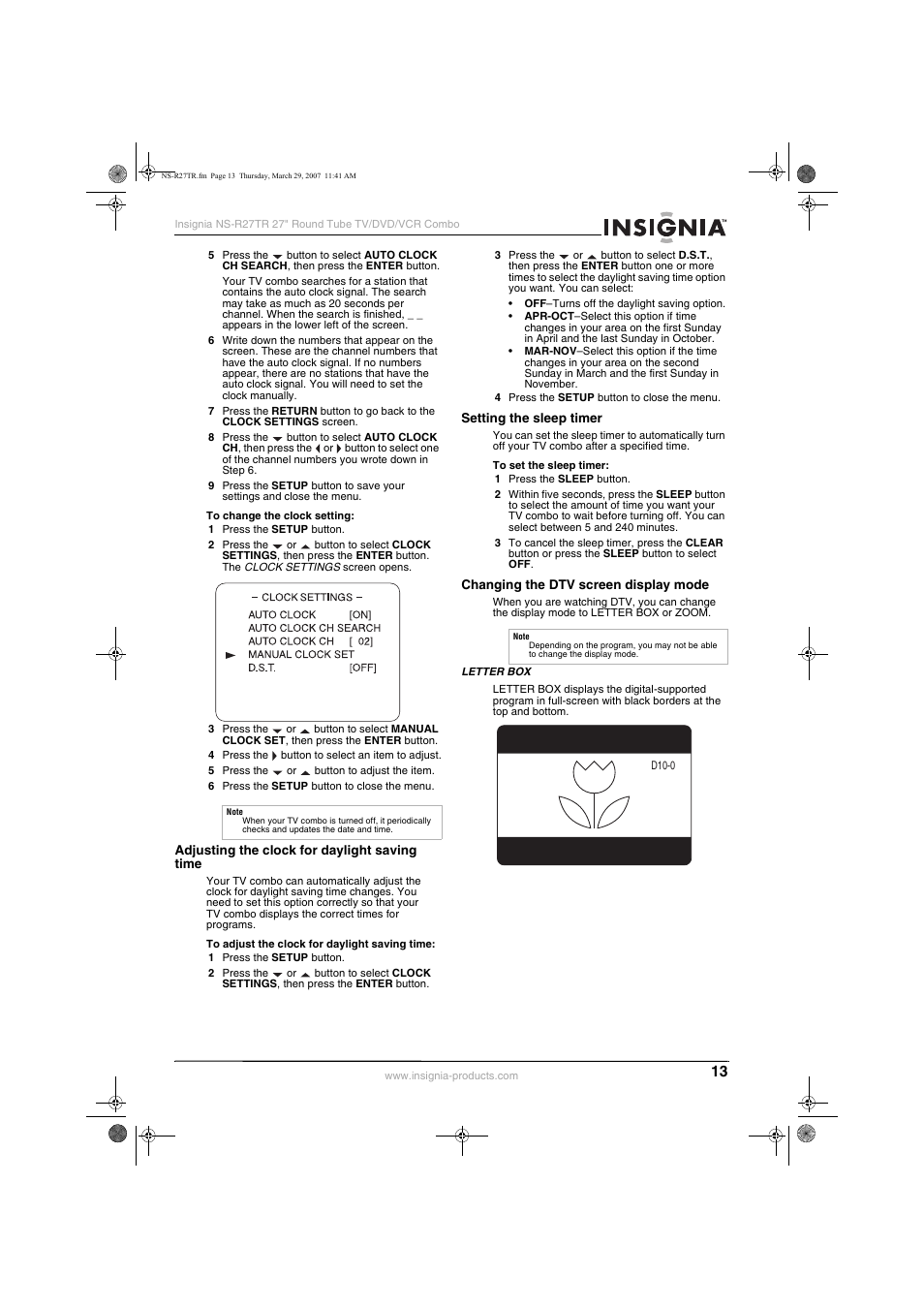 Insignia NS-R27TR User Manual | Page 13 / 112