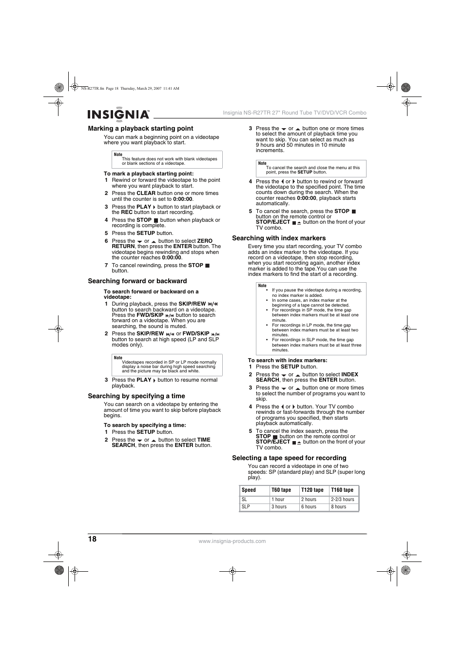 Insignia NS-R27TR User Manual | Page 18 / 112