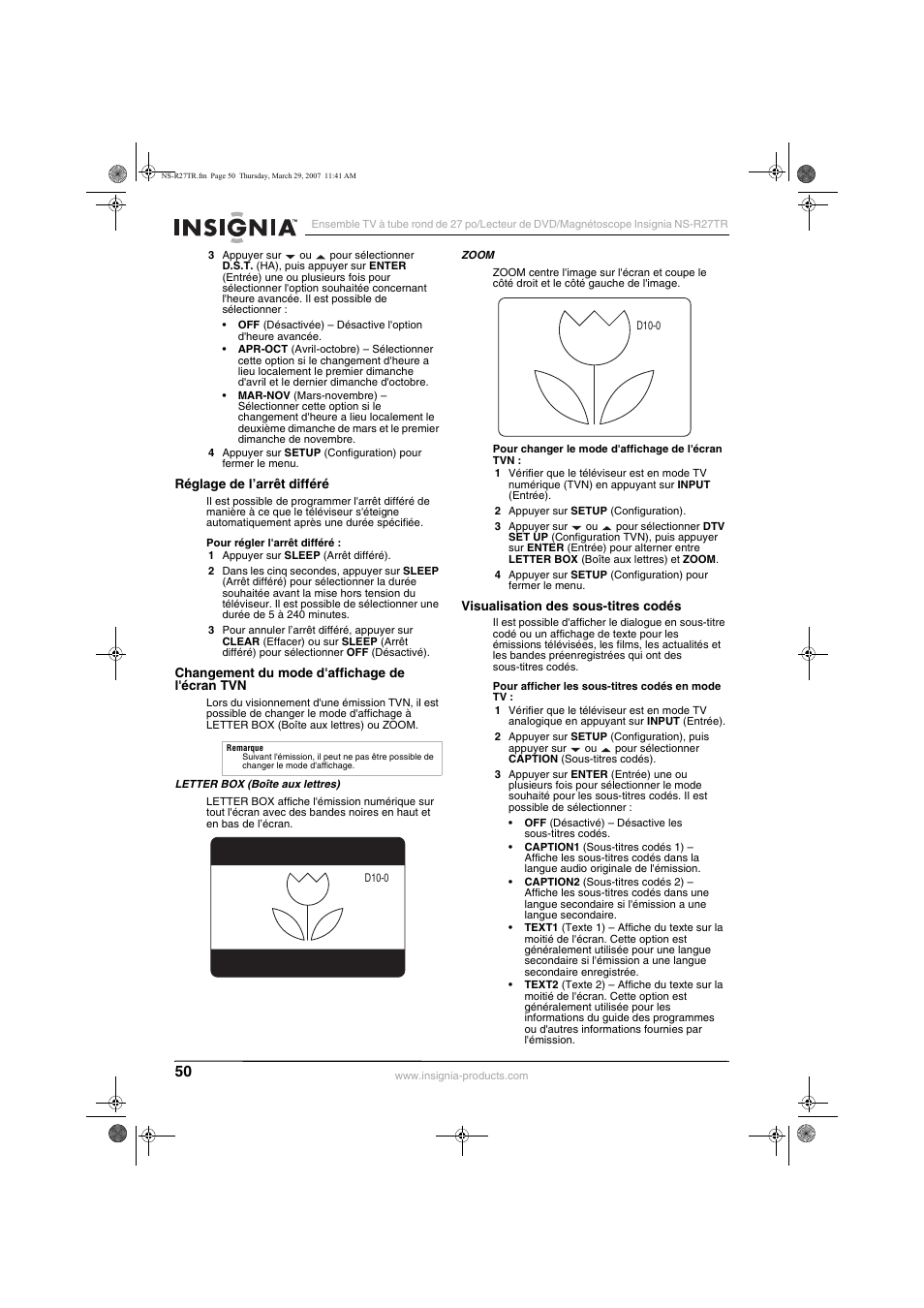 Insignia NS-R27TR User Manual | Page 50 / 112