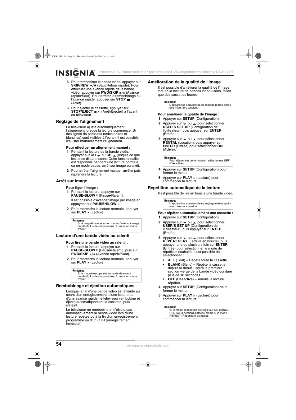Insignia NS-R27TR User Manual | Page 54 / 112