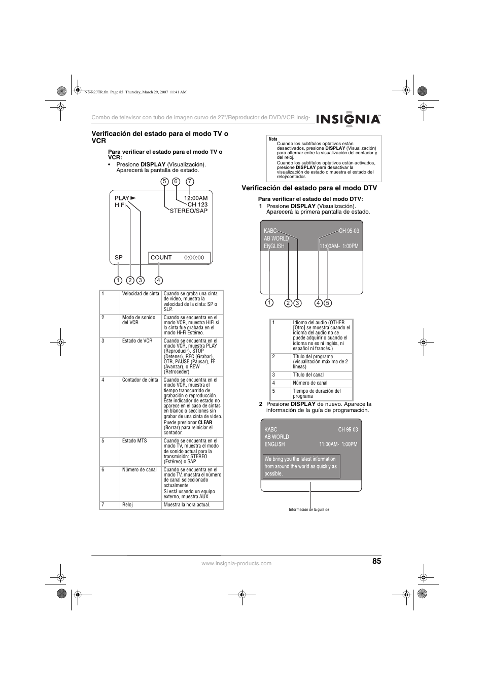 Insignia NS-R27TR User Manual | Page 85 / 112