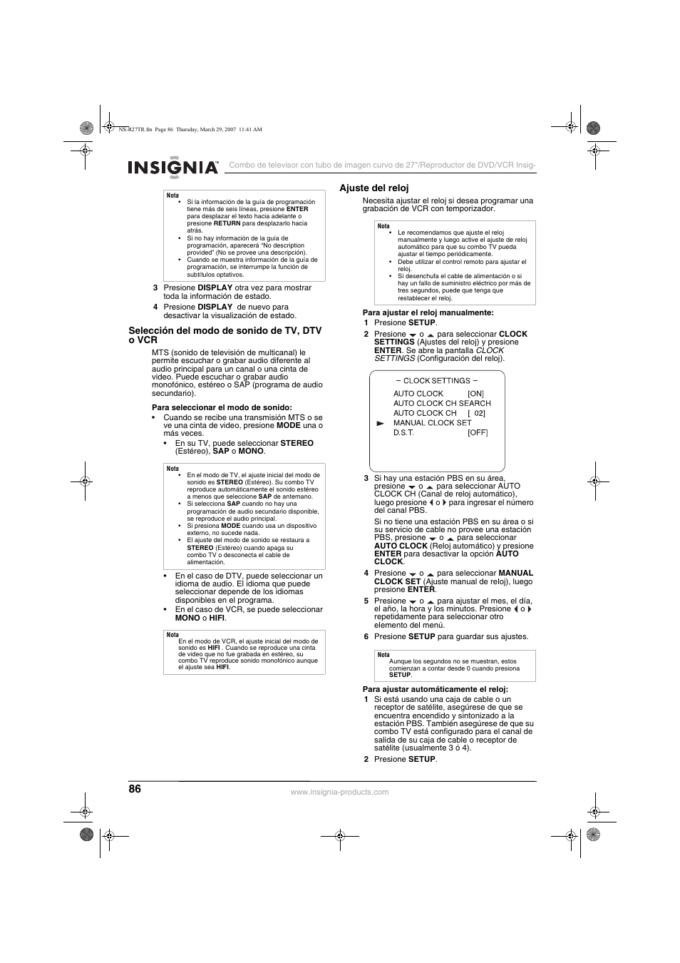 Insignia NS-R27TR User Manual | Page 86 / 112