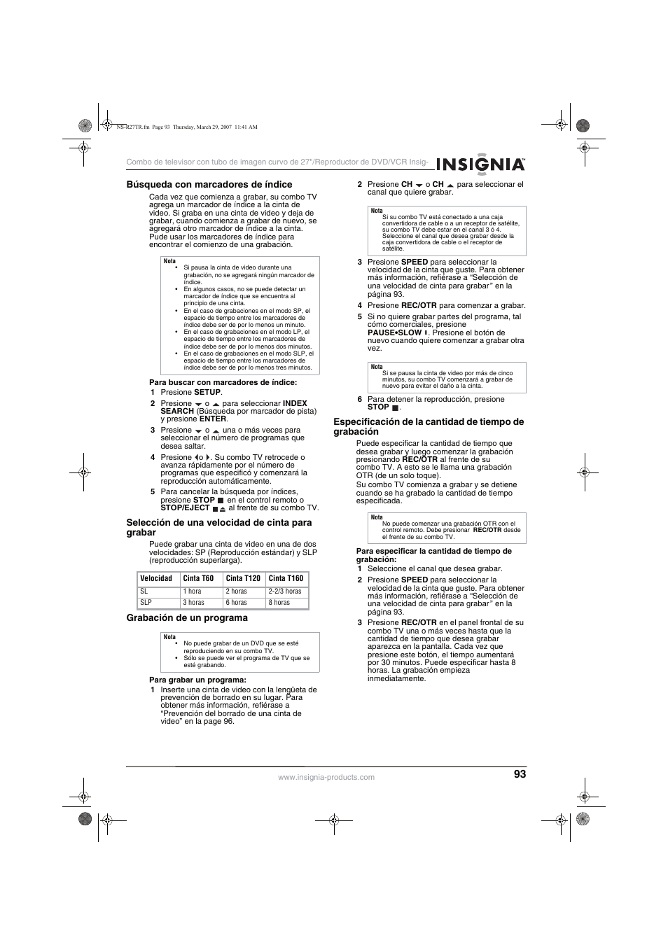 Insignia NS-R27TR User Manual | Page 93 / 112