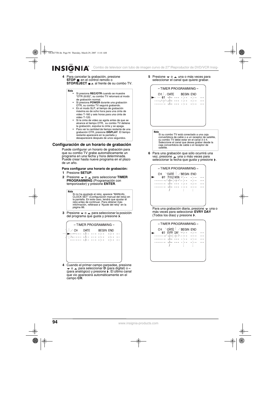 Insignia NS-R27TR User Manual | Page 94 / 112