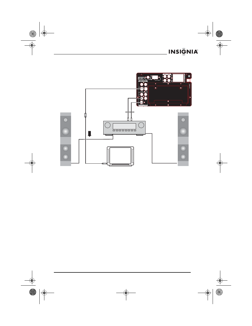 Connexion d'un amplificateur, Installation de la sortie numérique audio | Insignia NS-A2111 User Manual | Page 45 / 102
