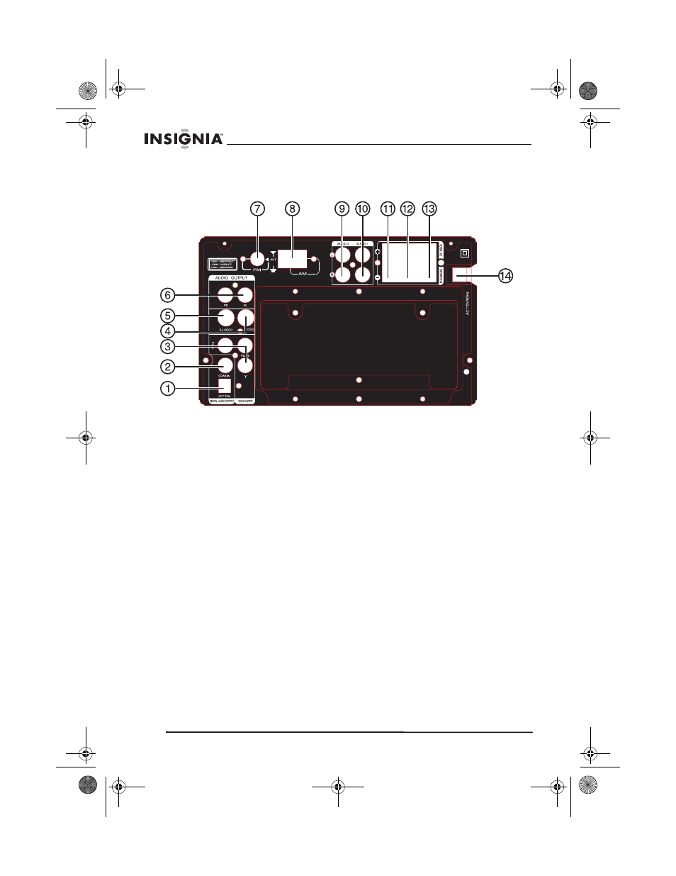 Panel posterior | Insignia NS-A2111 User Manual | Page 74 / 102