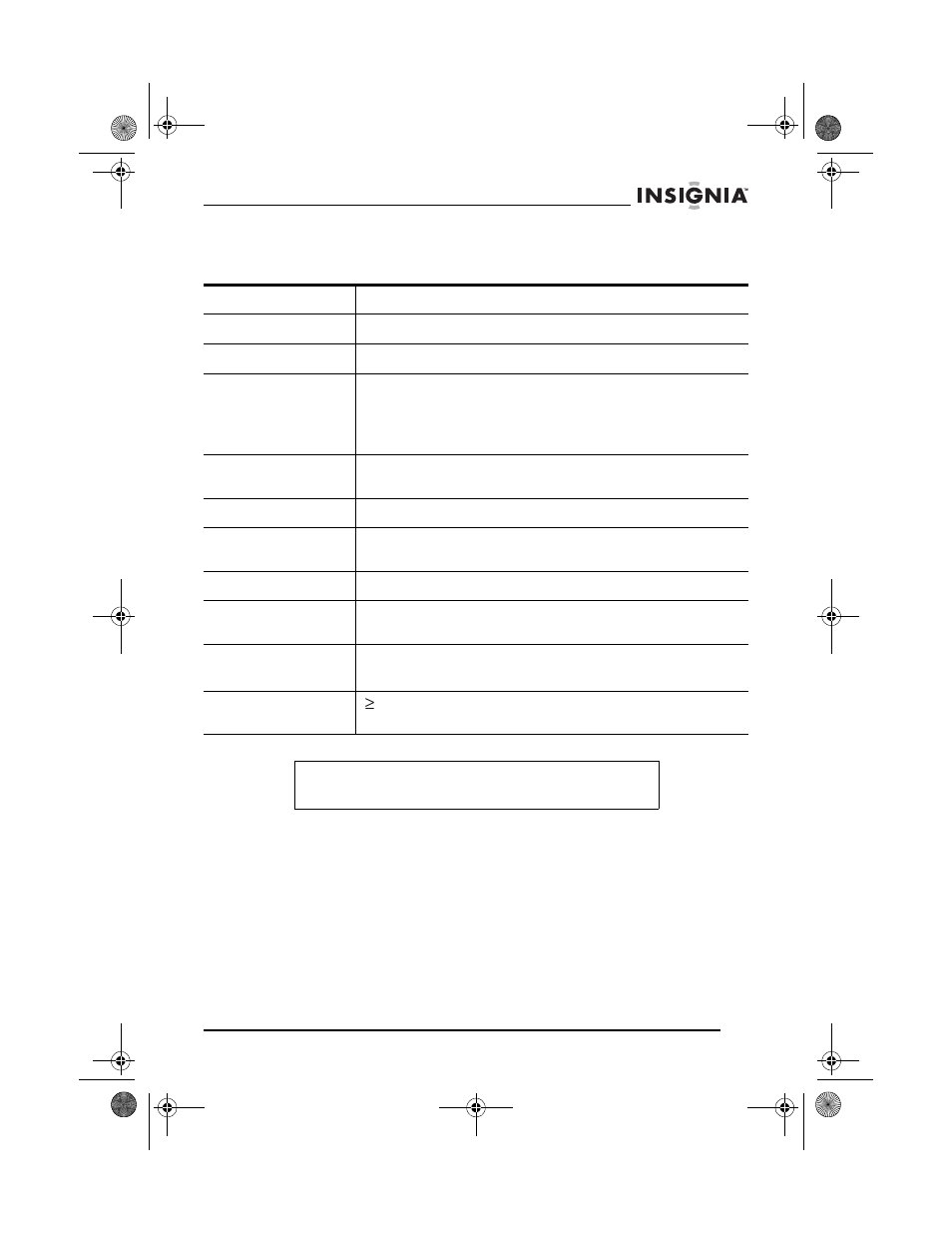 Especificaciones | Insignia NS-A2111 User Manual | Page 97 / 102
