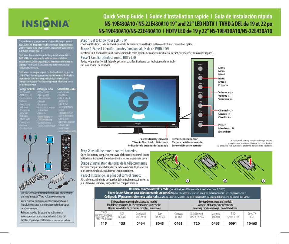 Insignia NS-22E430A10 User Manual | 2 pages