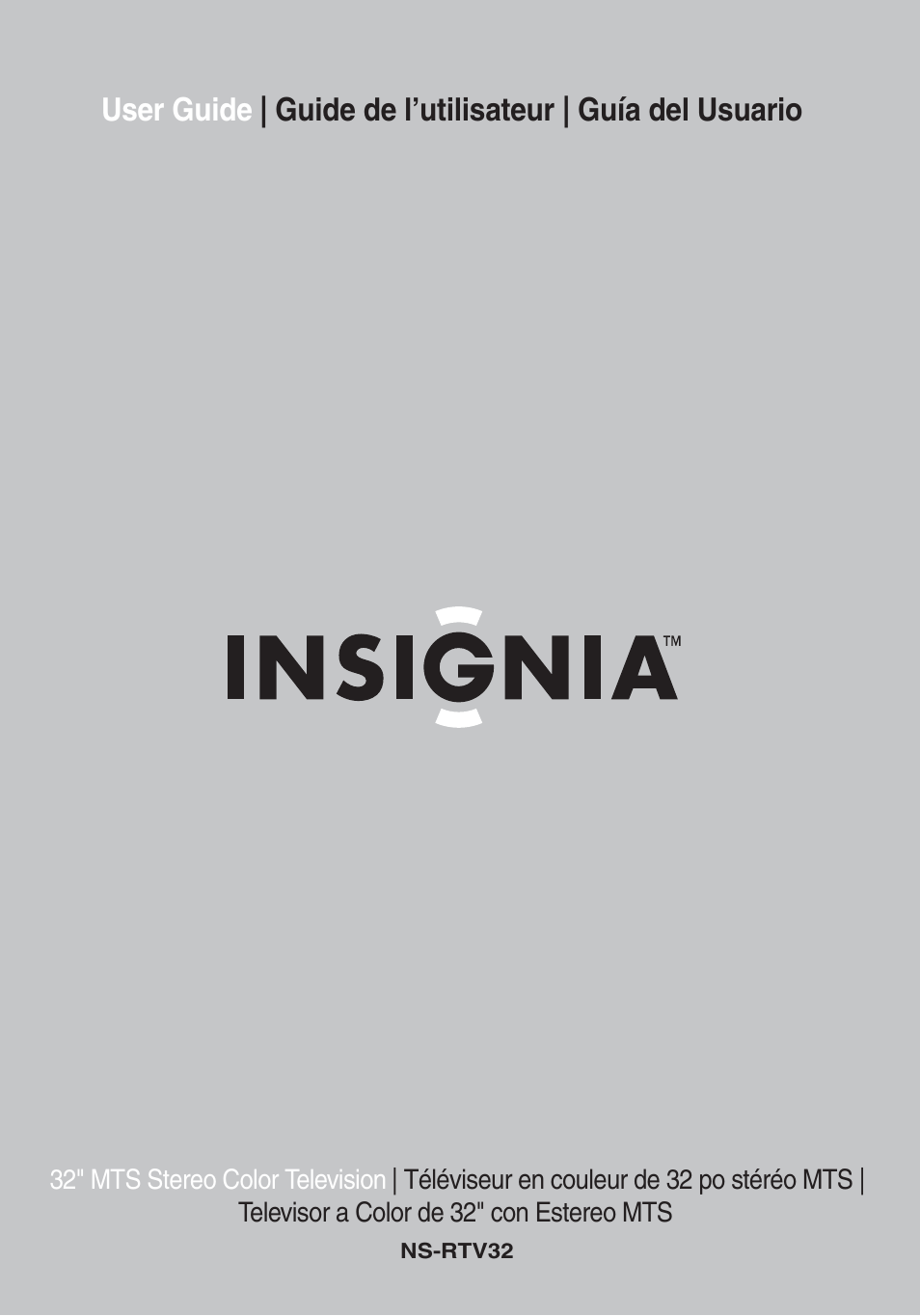 Insignia NS-RTV32 User Manual | 70 pages