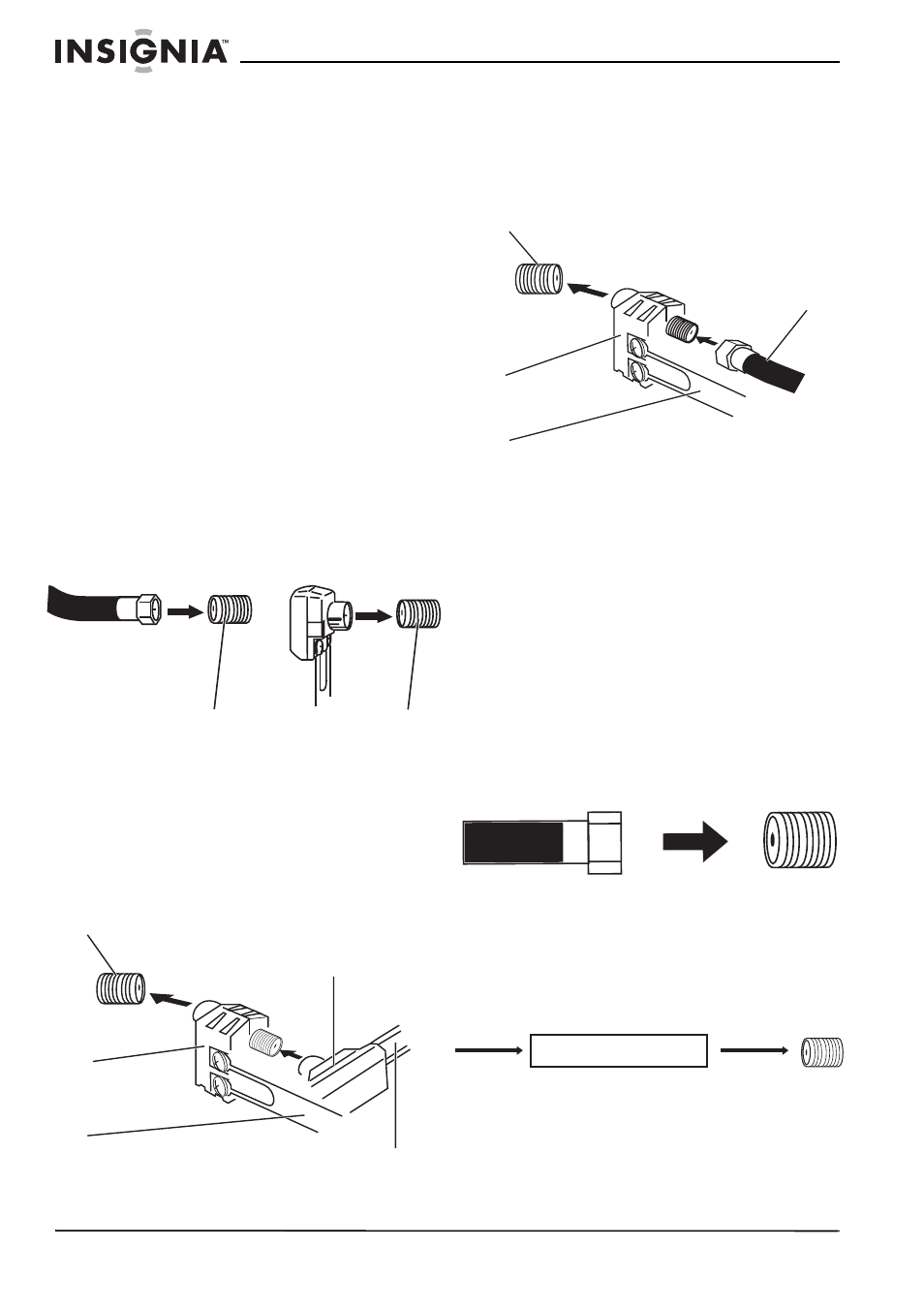 Précautions relatives aux piles, Raccordement à une antenne, Raccordement à un système de câblodistribution | Pour les abonnés au service de tv câblée de base, Pour les abonnés au service de tv câblée cryptée | Insignia NS-RTV32 User Manual | Page 27 / 70