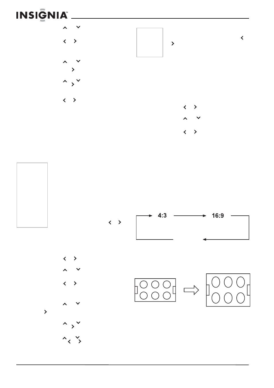 Réglage du temporisateur d'arrêt, Pour régler le temporisateur d’arrêt automatique, Réglage de la taille de l'image | Zoom, Image au format 4:3, Image au format 16:9 | Insignia NS-RTV32 User Manual | Page 37 / 70