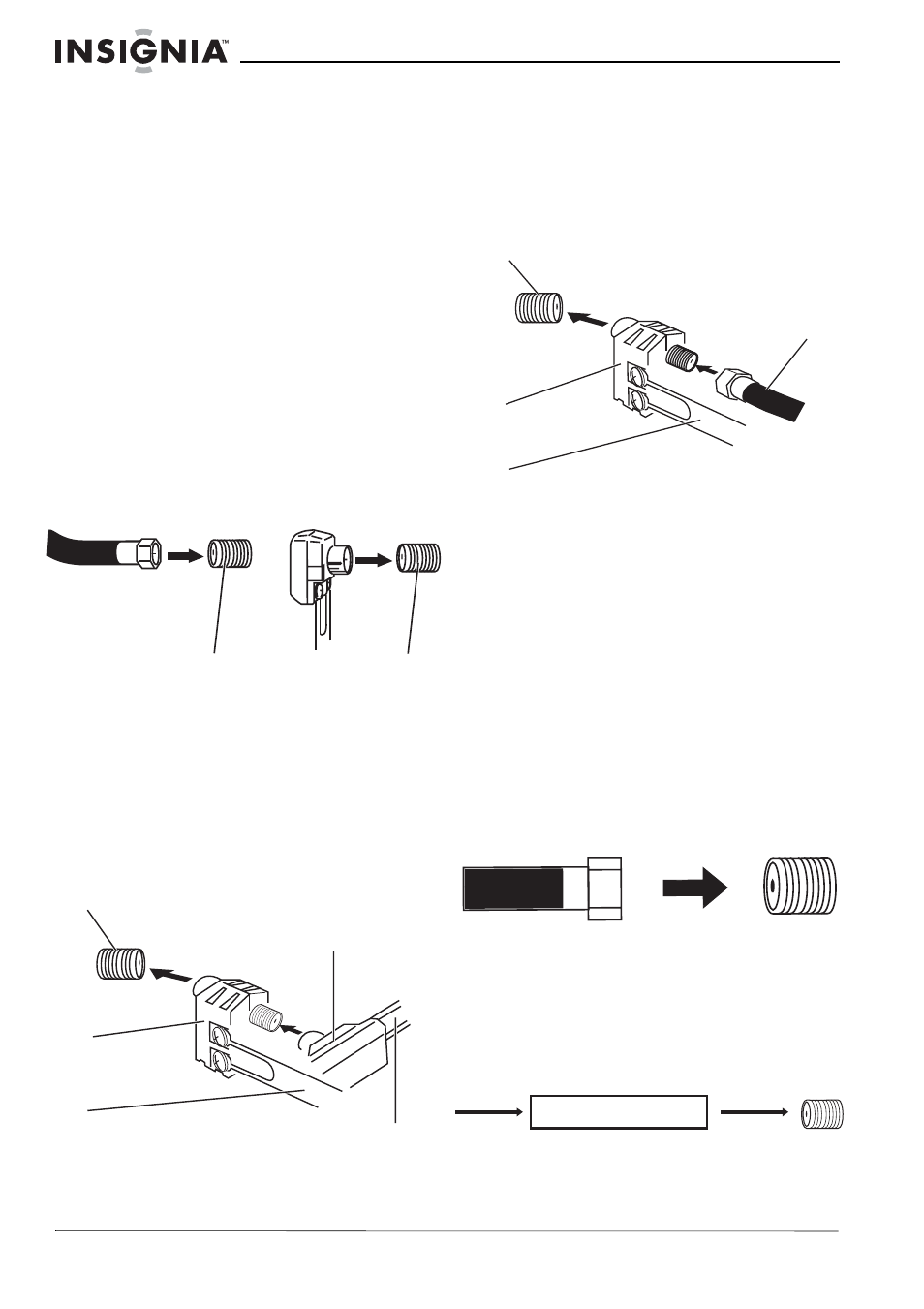 Conexión a una antena, Conexión a televisión por cable | Insignia NS-RTV32 User Manual | Page 51 / 70