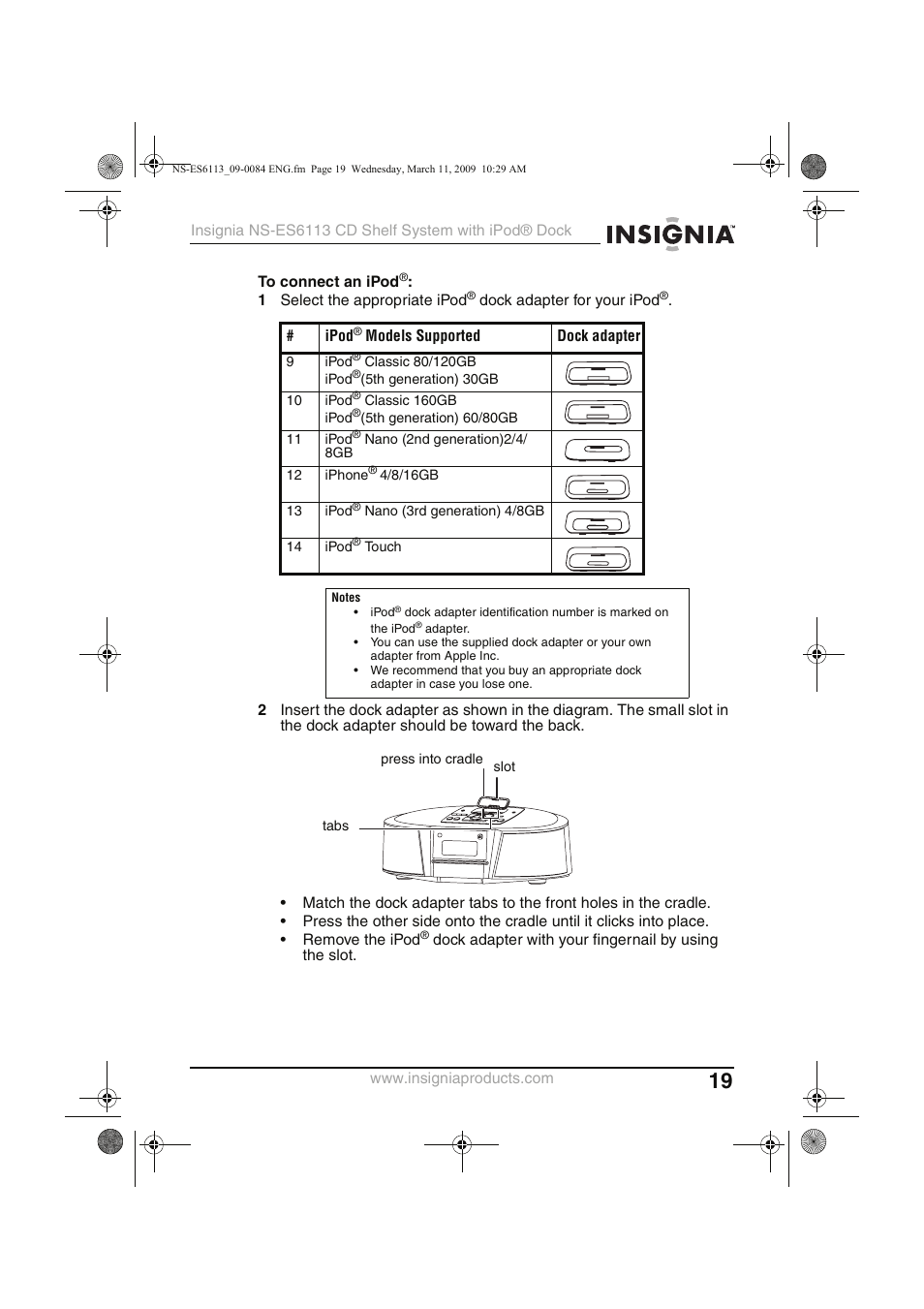 Insignia NS-ES6113 User Manual | Page 19 / 32