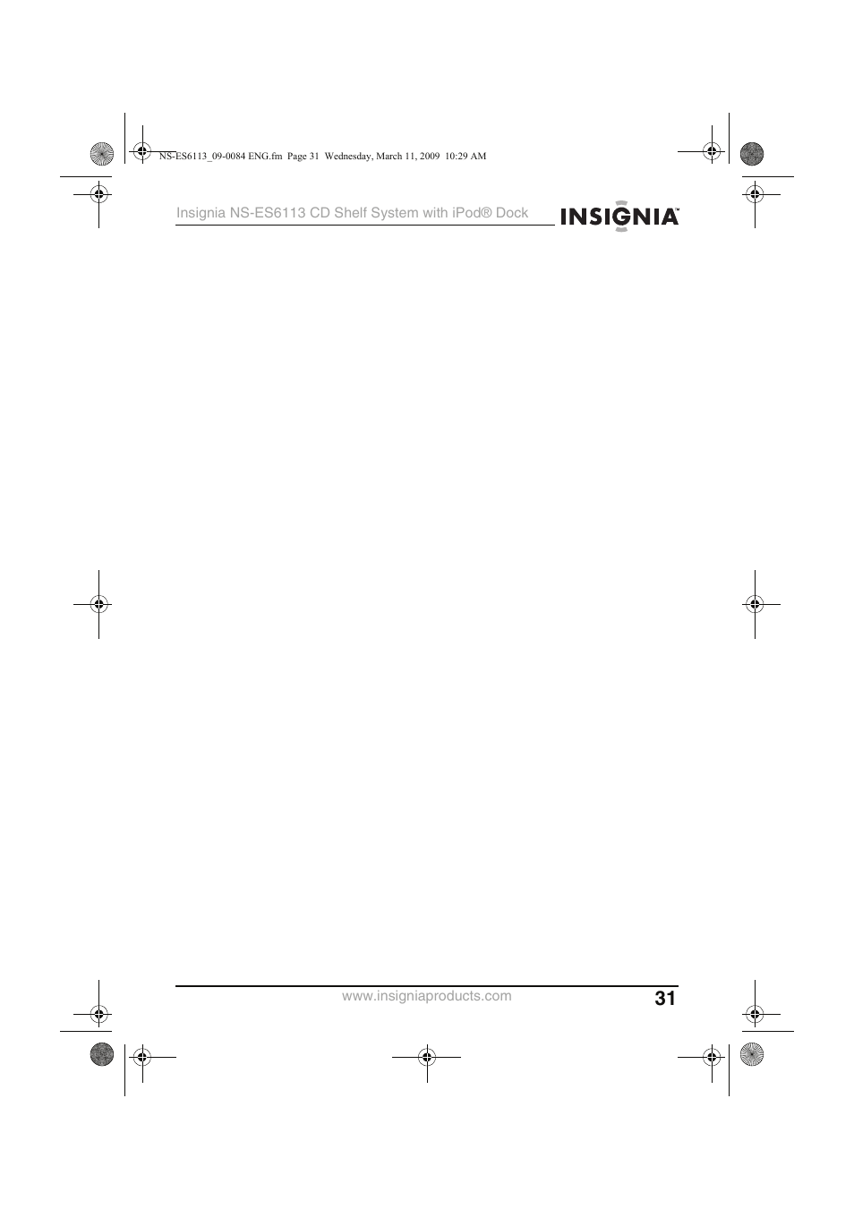 Insignia NS-ES6113 User Manual | Page 31 / 32