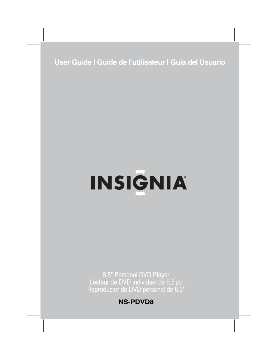 Insignia NS-PDVD8 User Manual | 134 pages