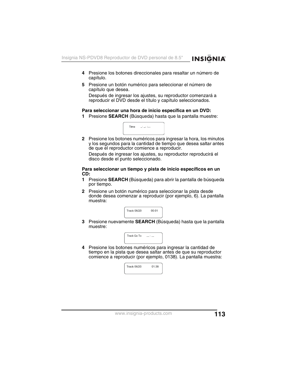 Insignia NS-PDVD8 User Manual | Page 115 / 134