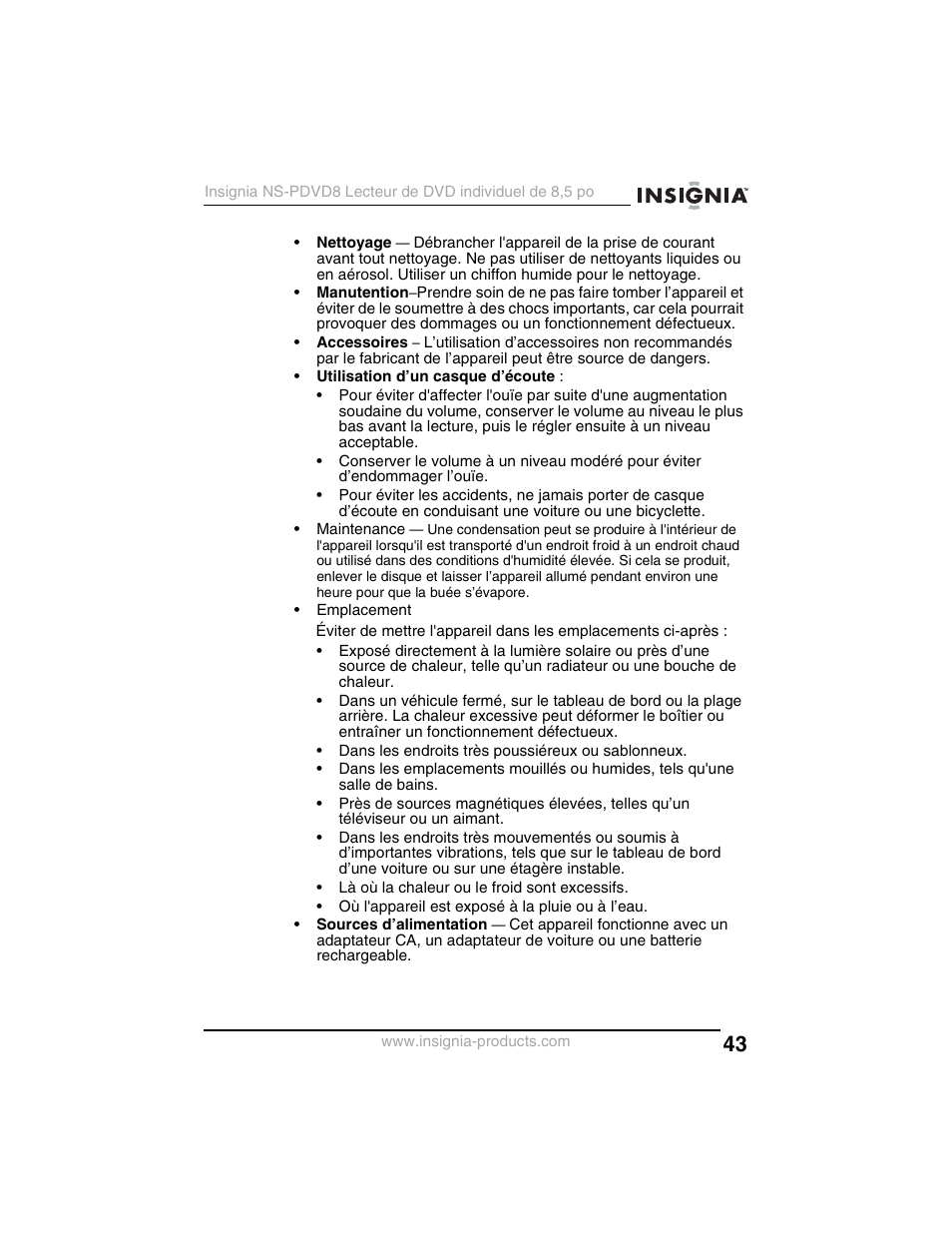 Insignia NS-PDVD8 User Manual | Page 45 / 134