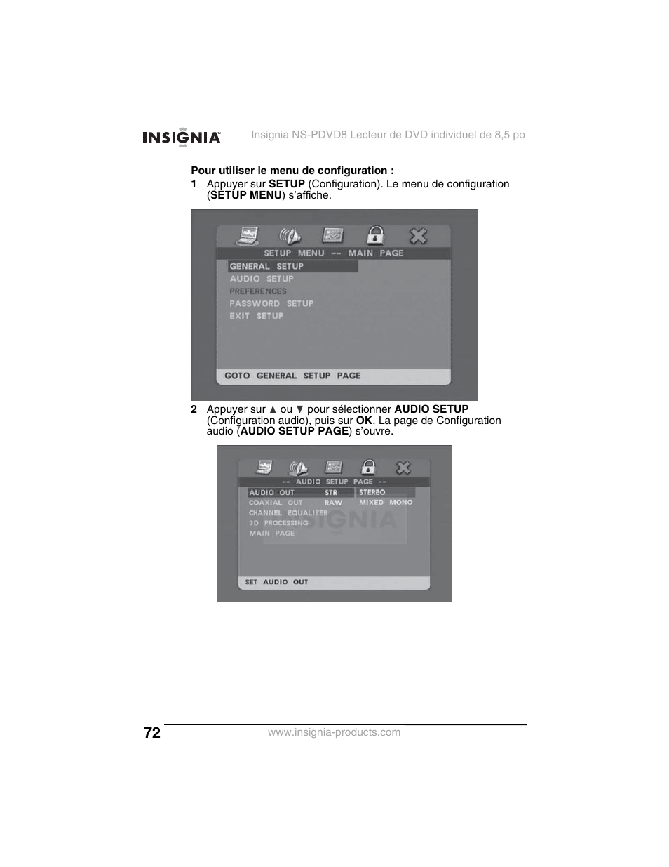 Insignia NS-PDVD8 User Manual | Page 74 / 134