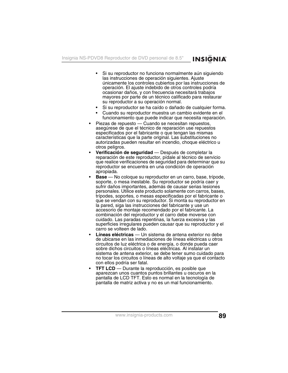 Insignia NS-PDVD8 User Manual | Page 91 / 134