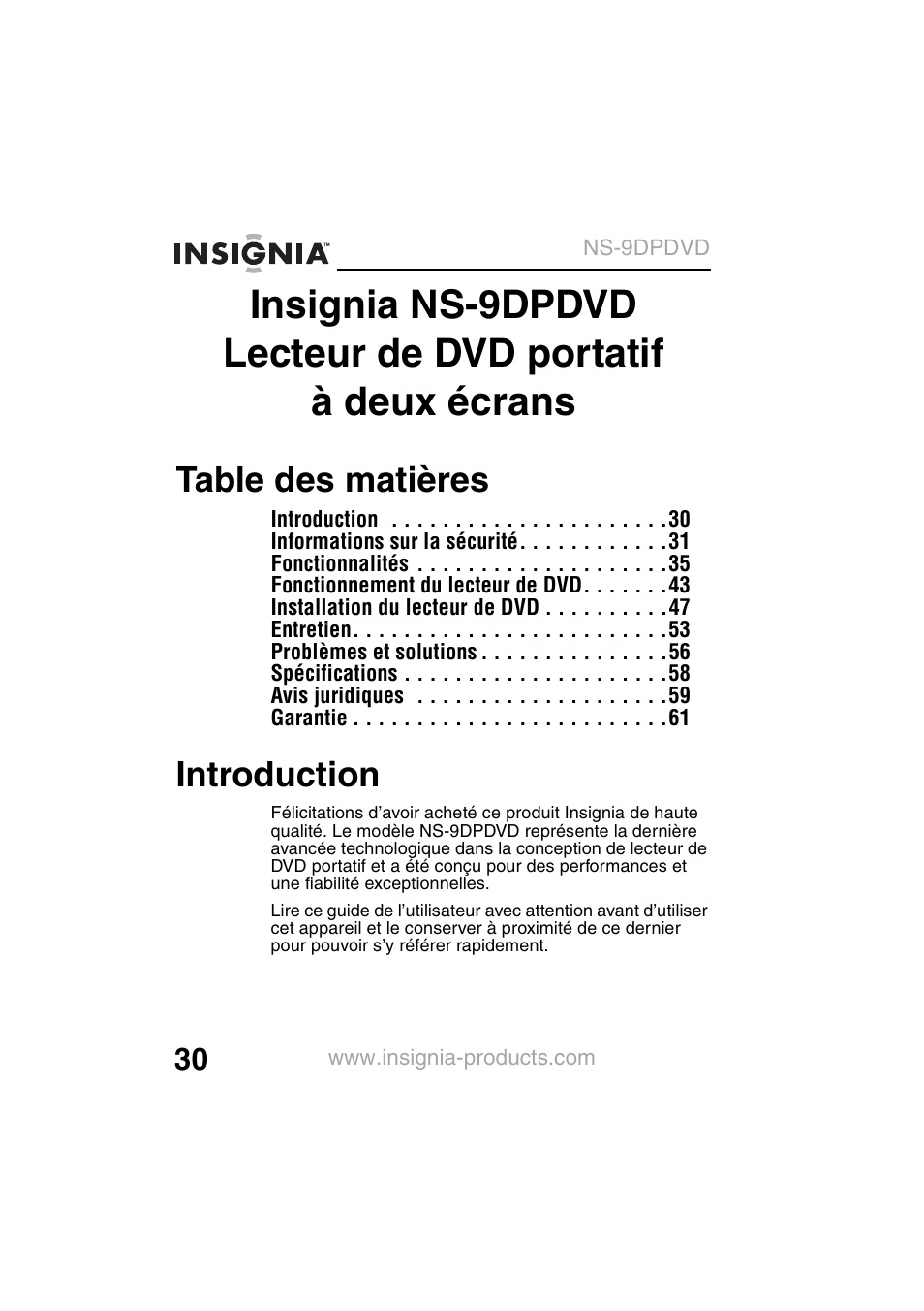 Insignia NS-9DPDVD User Manual | Page 32 / 100