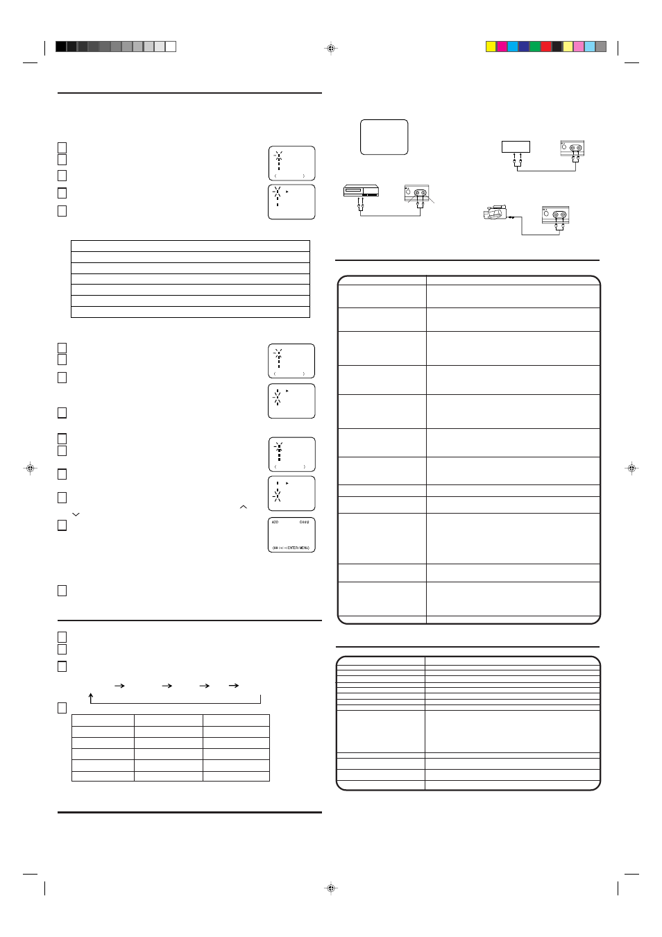 Ajuste de imagen, Antes de solicitar servicio, Conexiones de toma audio/vídeo | Especificaciones, Video in reset audio in, Accesorios, Selección de tv/av | Insignia IS-TV040917 User Manual | Page 12 / 12