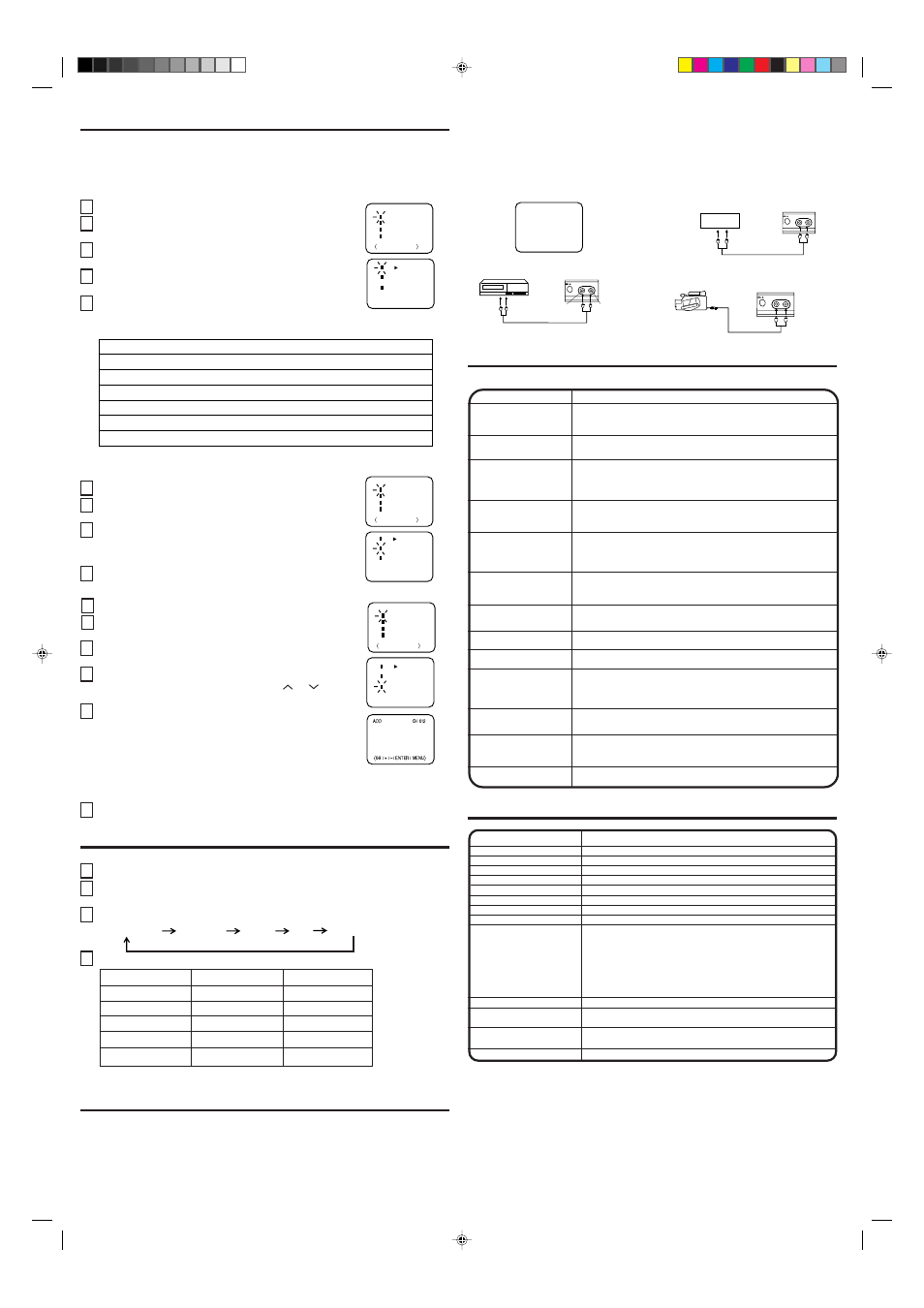 Adjusting picture, Troubleshooting guide, Connection to other equipment | Specifications, Video in reset audio in, Accessories | Insignia IS-TV040917 User Manual | Page 4 / 12