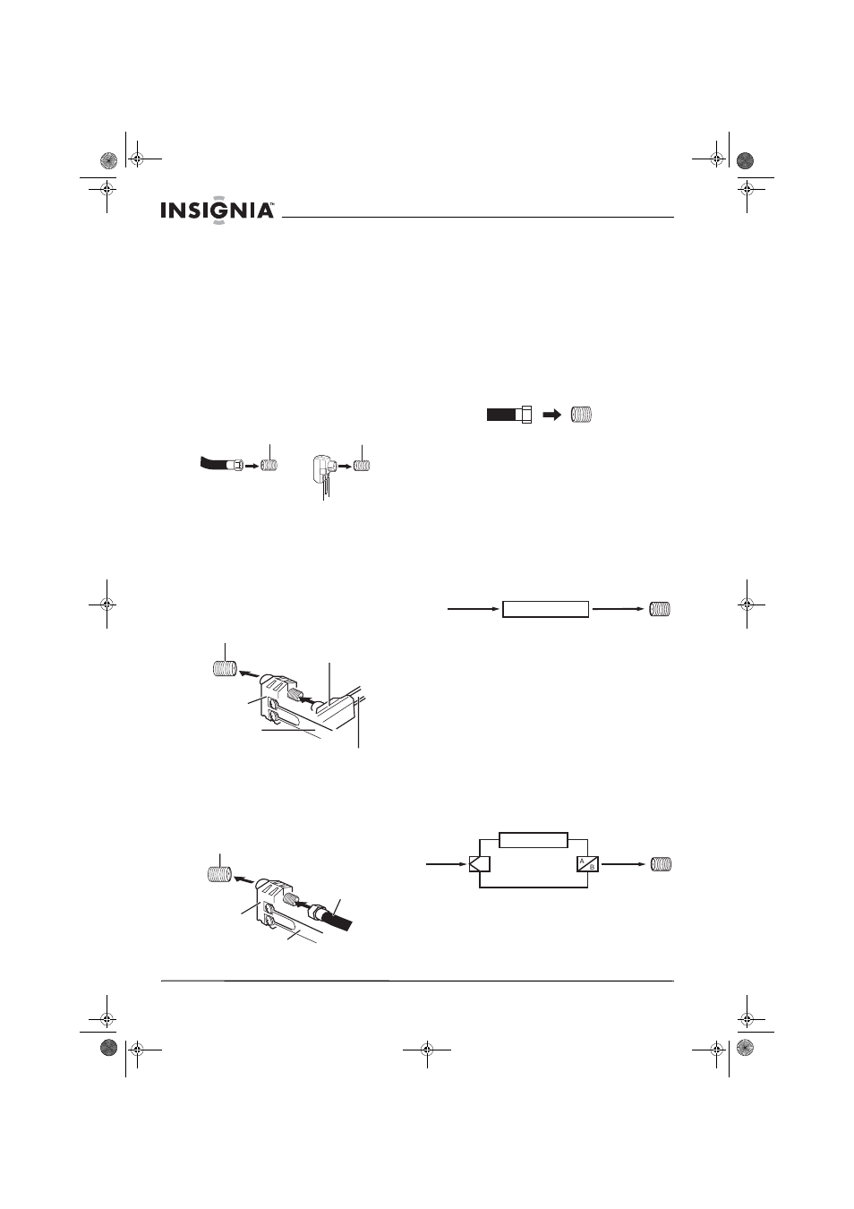 Setting up your tv, Connections, Antenna connections | Cable tv connections | Insignia NS-30HTV User Manual | Page 6 / 88
