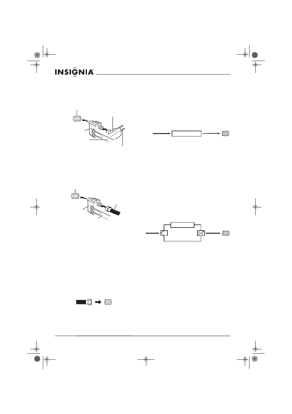 Conexiones del sistema de tv por cable, Conexiones a otros equipos | Insignia NS-30HTV User Manual | Page 62 / 88