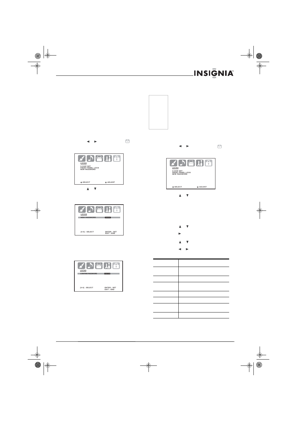 Ajustes generales y controles, Cómo hacer los ajustes del v-chip | Insignia NS-30HTV User Manual | Page 71 / 88